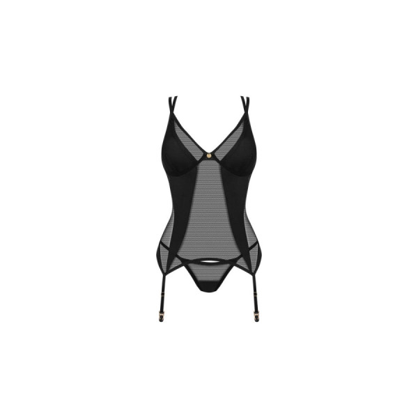 Nesari corset et string - Noir